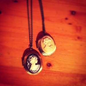 Cameo perfume lockets by Brazen Razor. 